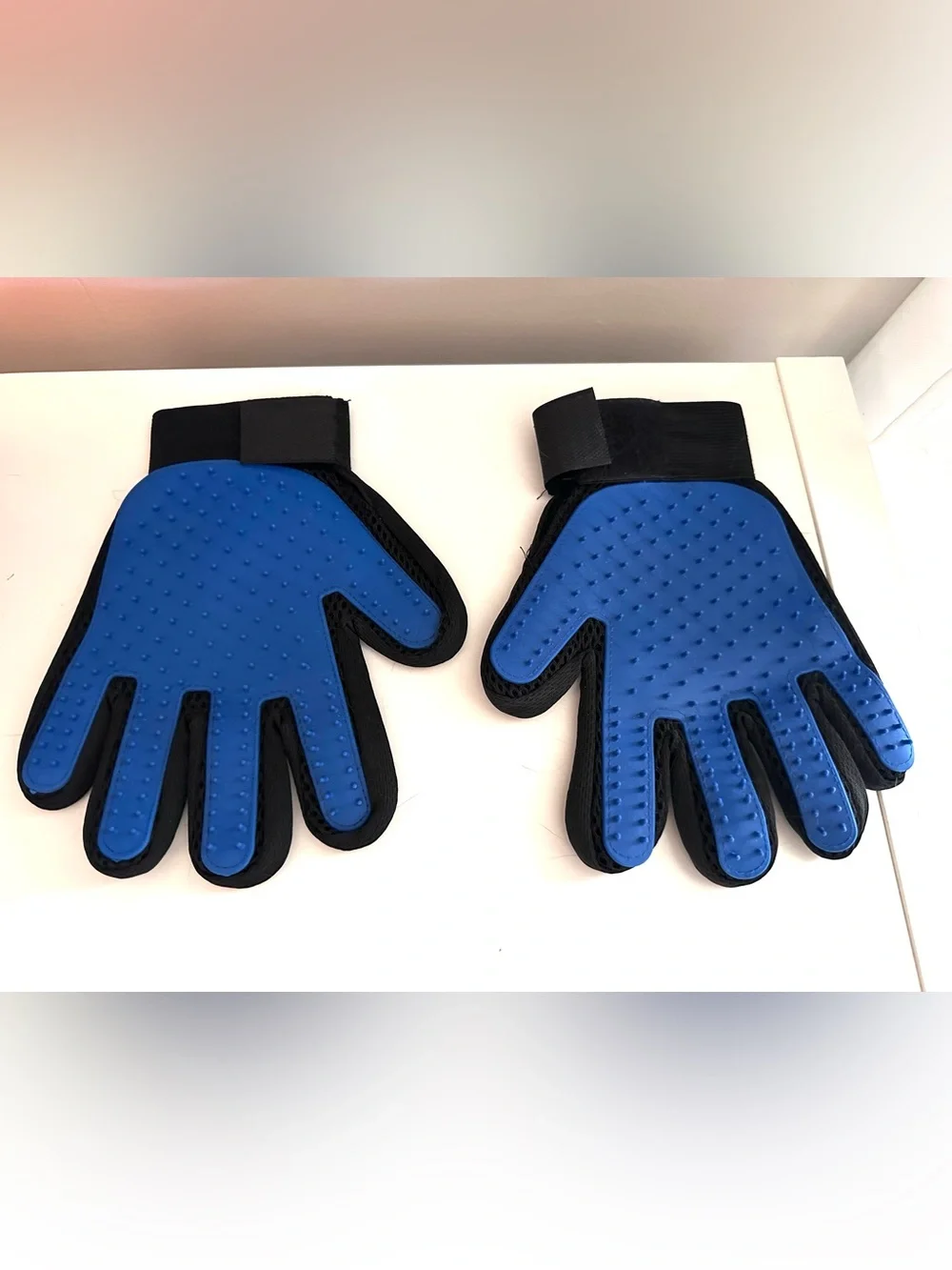 Pet Grooming Kit - Pair Silicone Grooming Gloves and Surface Mitt